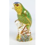 A Royal Crown Derby limited edition "Amazon Green Parrot" paperweight, no.