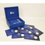 A set of twelve 2012 Queen's Diamond Jubilee Collection silver proof coins,