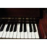 A good mahogany cased Art Nouveau straight strung upright piano by John Brinsmead and Sons,