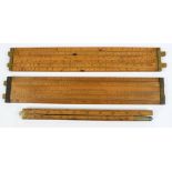 A boxwood brass mounted slide rule by Farrow & Jackson, London & Paris,