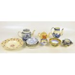 A group of various predominantly 19th century ceramic items to include a pair of pickle dishes,