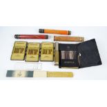 Two Solely British made "Darnley's Patent Rotatable Lightning Calculator Pencil Case,