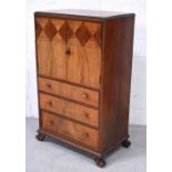 A 20th century walnut tallboy,