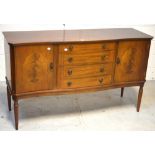 A reproduction-style mahogany serpentine-fronted sideboard,