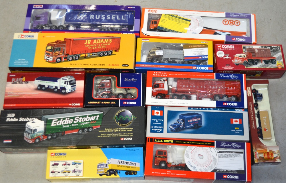 Ten Corgi limited edition diecast commercial and advertising vehicles (10).