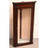 A contemporary mahogany glazed corner unit, height approx 103cm.