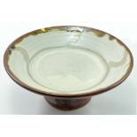 BERNARD LEACH (1887-1979) for Leach Pottery; a stoneware pedestal bowl,