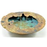 ROBERT FOURNIER (1915-2008); a stoneware water garden/crater bowl,