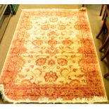 A beige ground Ziegler rug, 190 x 140cm.