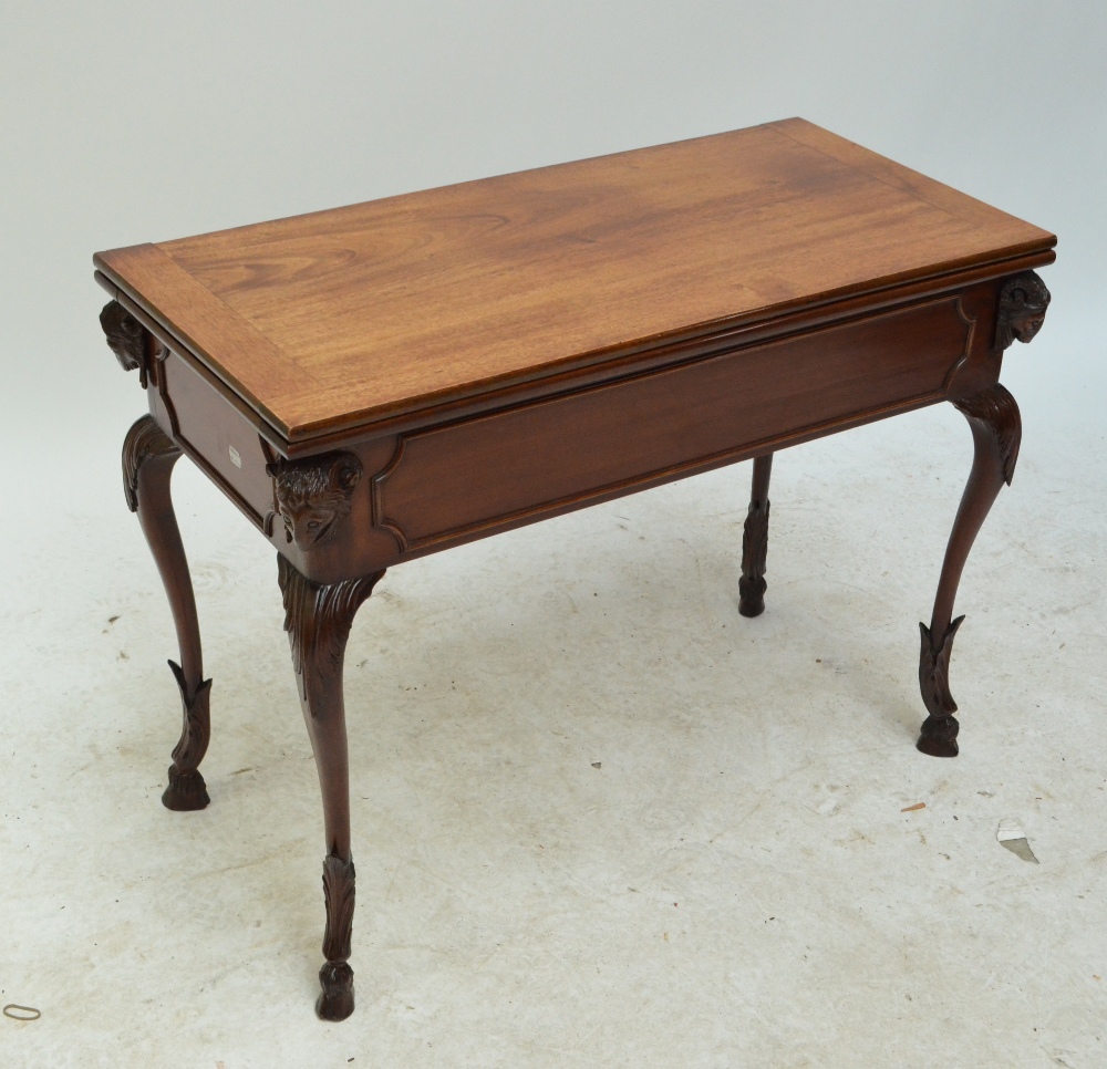 An early 20th century Irish mahogany card table,