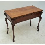 An early 20th century Irish mahogany card table,