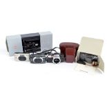 LEICA; a boxed and unused C2-Zoom camera, a boxed Leica C1, a Leica Z2X,