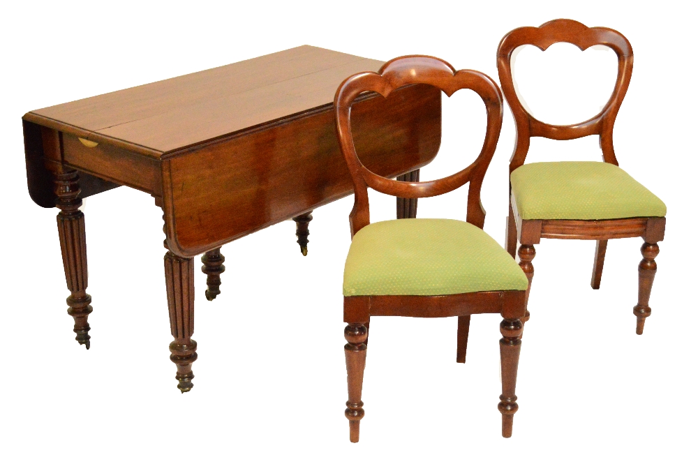 A 19th century and later mahogany pull-out extending dining table, - Image 2 of 2