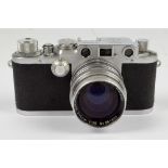 LEICA; a IIIF camera, serial no.605089, 1951/1952, with a Summarit f=5cm 1:1,5 Nr.
