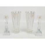 A pair of Rosenthal fluted vases, height 29cm,