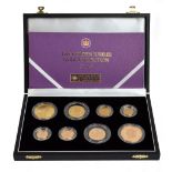 A cased 1887-2002 'The Golden Jubilee Gold Collection' eight gold coin proof set,