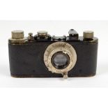 LEICA; a black bodied I camera, serial no.65670, 1931, with Hektor f=5cm.1:2,5 lens.