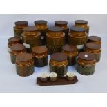 A quantity of Hornsea storage jars.