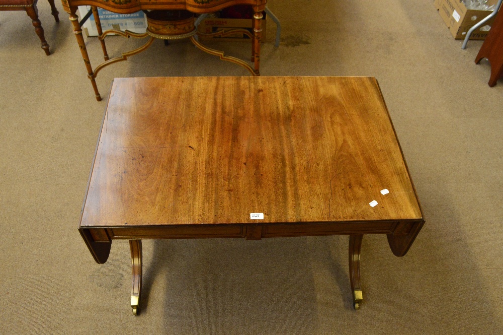 A Regency mahogany sofa table,