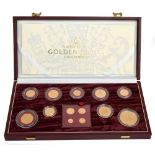 A cased 2002 Golden Jubilee gold proof thirteen coin set, with certificate of authenticity no.0164.