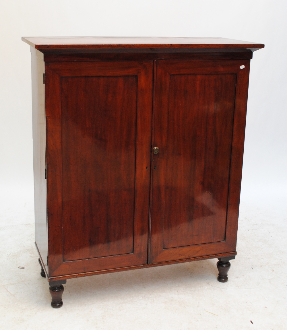 A 19th century mahogany linen press upper section.