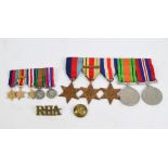 A WWII medal group for the Royal Household Artillery consisting War Medal, defence Medal,