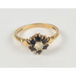 A 9ct gold floral set dress ring, size O½, approx 2.7g.