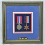 A WWII medal and the 1939-45 Star, both with ribbons,