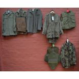 A British military winter coat in khaki with wired hood,