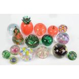 Sixteen paperweights to include Caithness 'May Dance' and 'Titania',