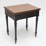 A Victorian mahogany single drawer side table.