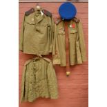 A WWII Russian military padded and quilted khaki jacket,