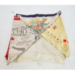 Four military related scarves and handkerchiefs, 'Fulton's military handkerchief patent no.