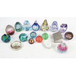 A collection of thirteen assorted Caithness glass paperweights including three for London 2012