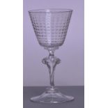 JAMES POWELL WHITEFRIARS; a glass with optic bowl,