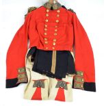 A 19th century dress uniform with scarlet tunic of the 2nd Foot Guards, now the Scot's Guards,