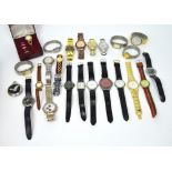 A quantity of watches to include a Mandarin Duck with yellow dial and date aperture,