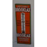 A Brooklax 'Chocolate Laxative For Constipation', enamel sign with integral thermometer,