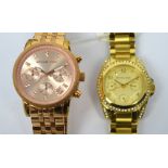 Michael Kors; a ladies' 'Writz' chronograph wristwatch MK6077,