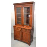 A mahogany bookcase/cabinet,