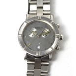Raymond Weil; a gentlemen's W1 stainless steel chronograph wristwatch,