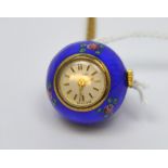 Corundo; a c1960s ladies' pendant watch, sterling silver gold-washed ball case,