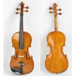 A Czechoslovakian three-quarter size 'Concert Violin', Stradivarius copy with label,