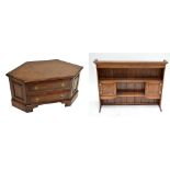 A reproduction mahogany nest of three tables, top 61 x 33cm.