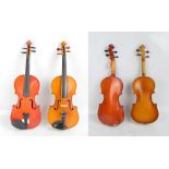 A modern Chinese Lark full size violin, cased with bow,