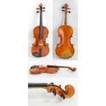 A full sized English violin by Hart & Son, labelled 'Hart & Son, makers, 28 Wardour Street,