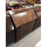 An 18th century oak two-panel coffer for restoration, width 126cm.