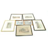 Four Ackermanns military prints and three others (7).