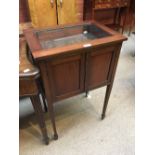 An Edwardian mahogany bijouterie table/collectors cabinet,