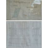 Railway interest; a large engineering drawing of G.W.